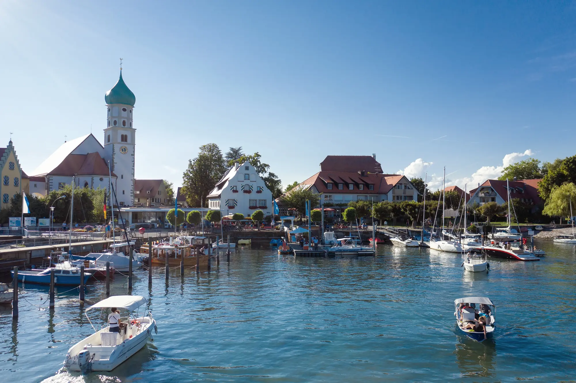 Hafen und Halbinsel von Wasserburg am Bodensee